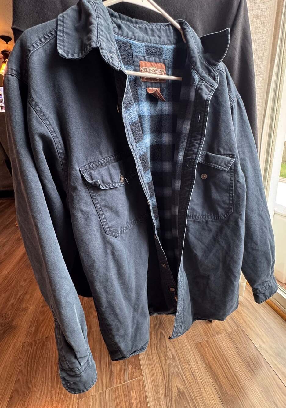 Levi Strauss & Co. Fleece-Lined Shirt Jacket Size M Black